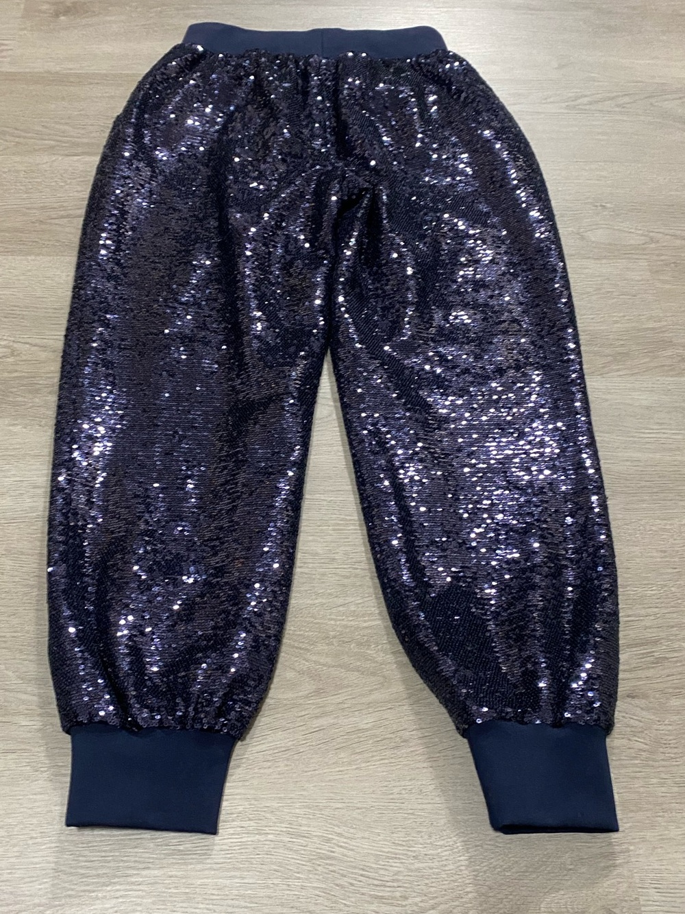 Cinq à Sept Sequin Giles Pant Navy Glam Fancy Drawstring Jogger Pants Small - Picture 3 of 9